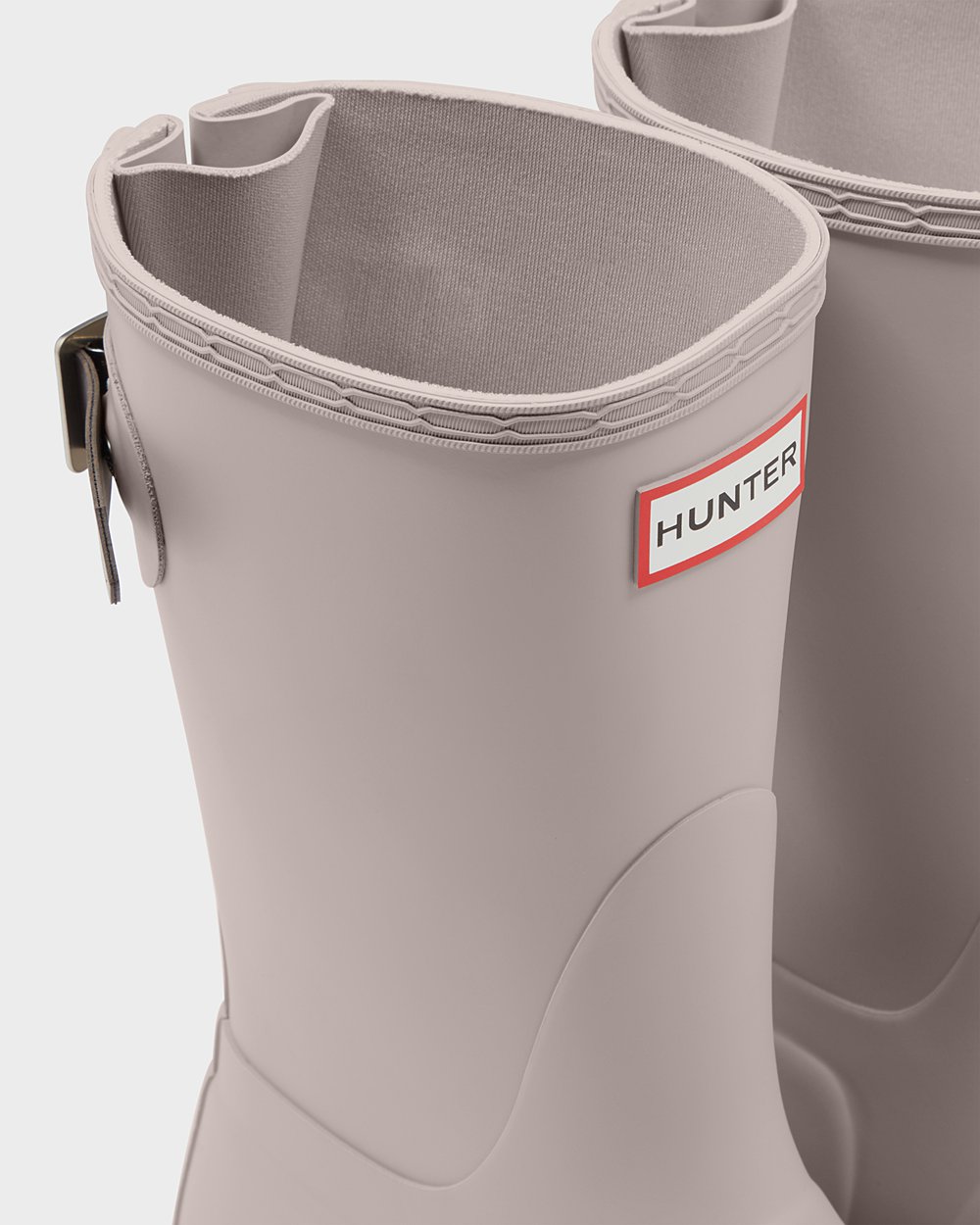 Hunter Original Back Adjustable Short Rain Boots - Sale Online Womens Grey - VMYATD483